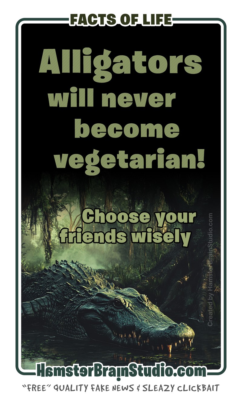 Alligators and vegetarian